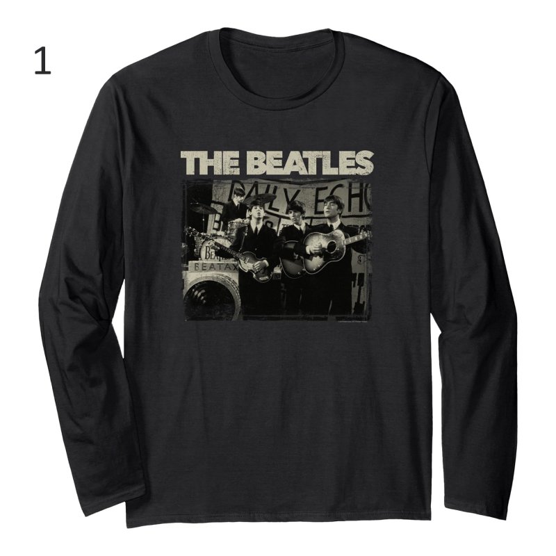 画像2: Unisex Beatles Vintage-Style Long-Sleeve T-Shirt　男女兼用 ビートルズヴィンテージスタイル長袖Tシャツ  (2)