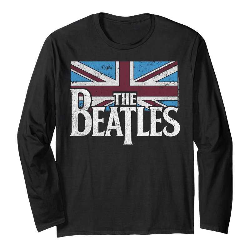 画像1: Unisex Beatles Vintage-Style Long-Sleeve T-Shirt　男女兼用 ビートルズヴィンテージスタイル長袖Tシャツ  (1)