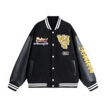 画像4: WAIT Embroidered Emblem Stadium Jacket　ユニセックス男女兼用WAIT刺繍エンブレムスタジアムジャケットスタジアムジャケットスタジャン (4)