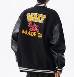 画像8: WAIT Embroidered Emblem Stadium Jacket　ユニセックス男女兼用WAIT刺繍エンブレムスタジアムジャケットスタジアムジャケットスタジャン (8)