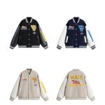 画像7: WAIT Embroidered Emblem Stadium Jacket　ユニセックス男女兼用WAIT刺繍エンブレムスタジアムジャケットスタジアムジャケットスタジャン (7)