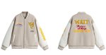 画像1: WAIT Embroidered Emblem Stadium Jacket　ユニセックス男女兼用WAIT刺繍エンブレムスタジアムジャケットスタジアムジャケットスタジャン (1)