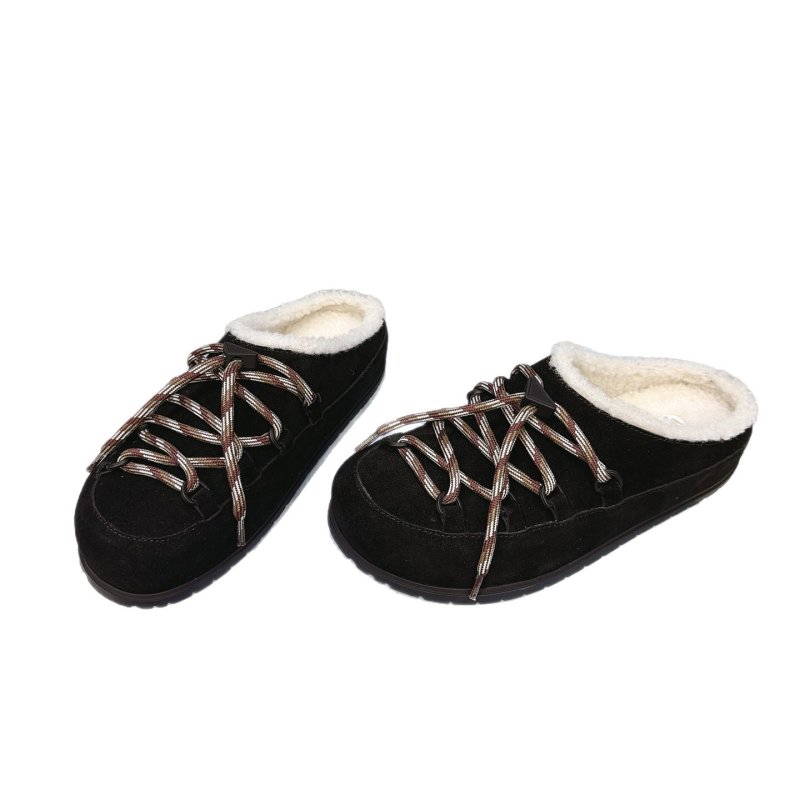 画像6: Fleece-lined platform clogs/slippers　ボア付き厚底サボ 厚底サンダルスリッパ (6)
