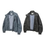 画像5: Basic Leather Blouson Jacket　メンズユニセックス男女兼用ベーシックレザージャケットブルゾン (5)