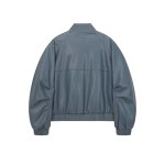 画像3: Basic Leather Blouson Jacket　メンズユニセックス男女兼用ベーシックレザージャケットブルゾン (3)