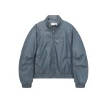 画像1: Basic Leather Blouson Jacket　メンズユニセックス男女兼用ベーシックレザージャケットブルゾン (1)