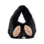 画像3: Fluffy Faux-Fur Puppy-Motif Bag　 フワフワファーパピーモチーフハンドバッグ (3)
