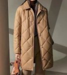 画像5: Down-filled quilted leather long coat Jacket 　ダウン入りレザーキルティング ロングコート (5)