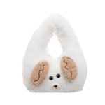 画像4: Fluffy Faux-Fur Puppy-Motif Bag　 フワフワファーパピーモチーフハンドバッグ (4)