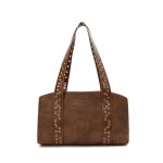画像3: Studded leather tote shoulder bag スタッズ付きトートショルダーレザーバッグ (3)