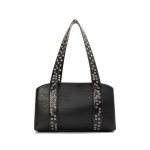 画像1: Studded leather tote shoulder bag スタッズ付きトートショルダーレザーバッグ (1)