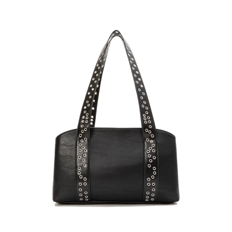 画像1: Studded leather tote shoulder bag スタッズ付きトートショルダーレザーバッグ (1)