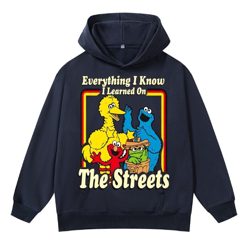 画像1: Sesame Street Pullover Sweat Hoodie ユニセックス男女兼用 セサミストリートフーディ スウェット プルオーバー パーカー  (1)