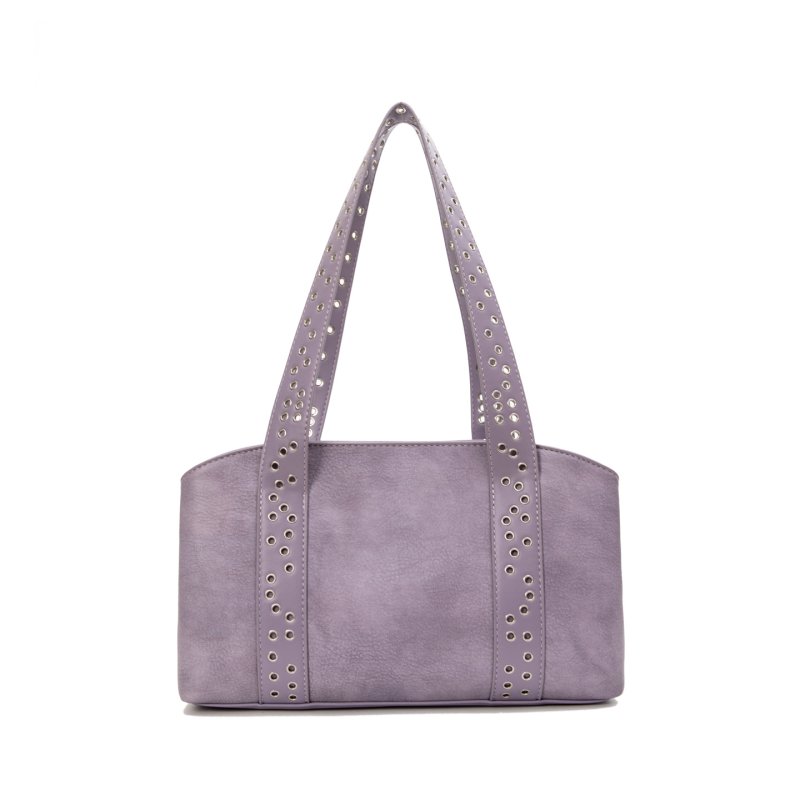 画像4: Studded leather tote shoulder bag スタッズ付きトートショルダーレザーバッグ (4)