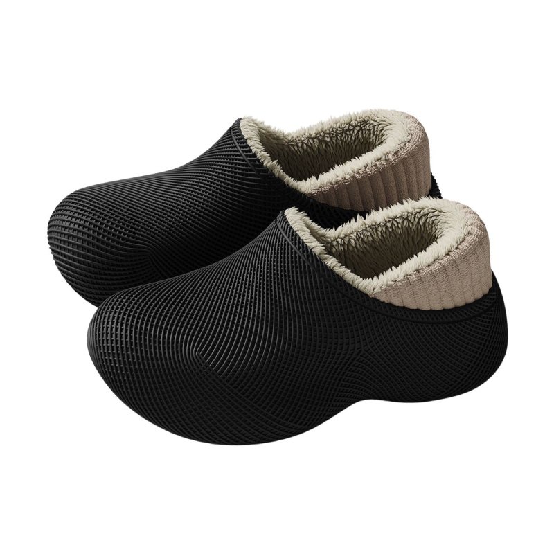 画像1: Unisex boa fleece included Platform shoes slip-on sandals  男女兼用 ユニセックスフリースボア付き軽量厚底クロックシューズローファー (1)