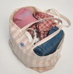 画像8: NANS Heavyweight Striped Canvas Large-Capacity Tote/Shoulder Bag with Dual Handles　NANS ヘビーウェイトストライプキャンバス ラージキャパシティートートショルダーダブルハンドルバッグ (8)