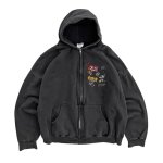 画像1: Puff Powerful Girls Zip-Up Hoodie Sweat  ユニセックス男女兼用 パフパワフルガールズジップアップフーディ スウェット  パーカー  (1)