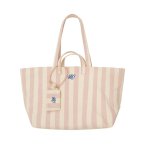 画像2: NANS Heavyweight Striped Canvas Large-Capacity Tote/Shoulder Bag with Dual Handles　NANS ヘビーウェイトストライプキャンバス ラージキャパシティートートショルダーダブルハンドルバッグ (2)