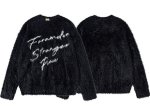 画像2:  Logo Mohair Crewneck Sweater Knit　ユニセックス 男女兼用 ロゴモヘア丸首セーター　ニット (2)