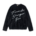 画像1:  Logo Mohair Crewneck Sweater Knit　ユニセックス 男女兼用 ロゴモヘア丸首セーター　ニット (1)