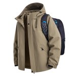 画像3: Thick fleece-lined windproof hooded outdoor jacket—suitable for sports and casual wear.Jacket　ユニセックス男女兼用メンズベーシック裏起毛厚手 アウトドア 防寒ジャケット スポーツカジュアル 防風 フード付きコートアウター (3)