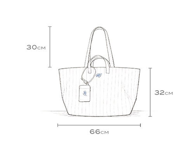 画像9: NANS Heavyweight Striped Canvas Large-Capacity Tote/Shoulder Bag with Dual Handles　NANS ヘビーウェイトストライプキャンバス ラージキャパシティートートショルダーダブルハンドルバッグ (9)