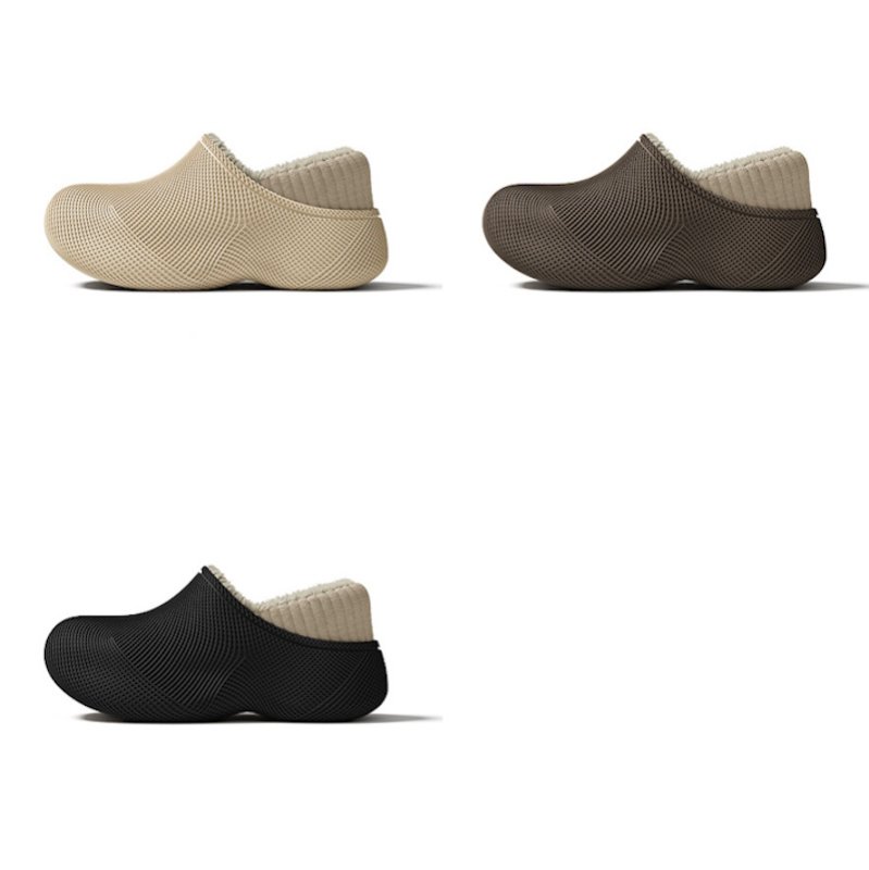 画像4: Unisex boa fleece included Platform shoes slip-on sandals  男女兼用 ユニセックスフリースボア付き軽量厚底クロックシューズローファー (4)