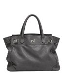 画像6: Leather & Denim Black Large-Capacity Tote/Shoulder Bag レザー＆デニムBKラージキャパシティートートショルダーバッグ (6)