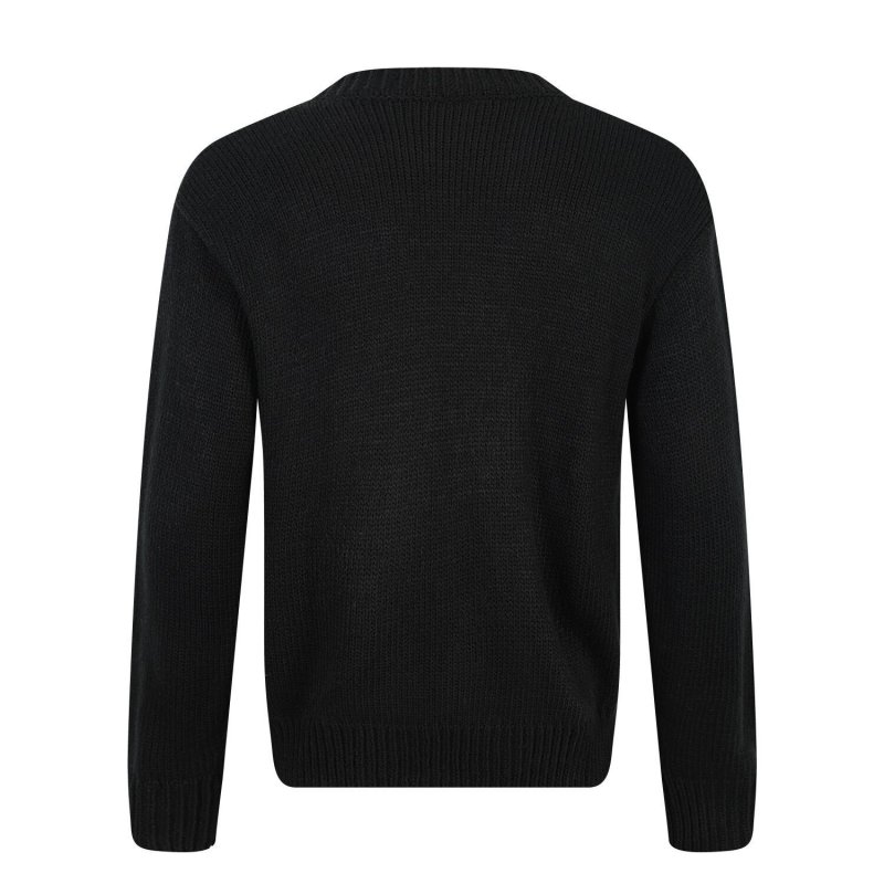 画像2: Stars and Stripes-motif intarsia crew-neck knit sweater 　ユニセックス 男女兼用星条旗モチーフ編み込みクルーネックセーター　ニット (2)