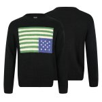 画像3: Stars and Stripes-motif intarsia crew-neck knit sweater 　ユニセックス 男女兼用星条旗モチーフ編み込みクルーネックセーター　ニット (3)