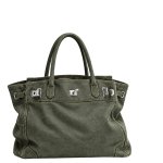 画像2: Leather & Denim Black Large-Capacity Tote/Shoulder Bag レザー＆デニムBKラージキャパシティートートショルダーバッグ (2)