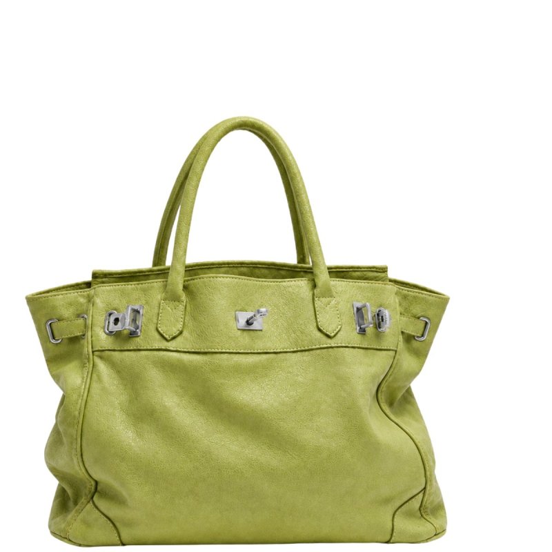 画像3: Leather & Denim Black Large-Capacity Tote/Shoulder Bag レザー＆デニムBKラージキャパシティートートショルダーバッグ (3)