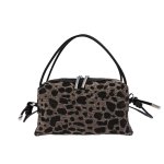 画像2: Leopard-print bowling-style tote/shoulder bag 　レオパードボウリングトートショルダーバッグ (2)