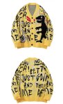 画像6: Graffiti Dinosaur & Alphabet Knit Cardigan 　ユニセックス 男女兼用グラフィティー＆ダイナソーVネックカーディガンセーター　ニット (6)
