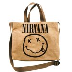 画像1: Nirvana Leather-Coated Kraft Paper Tote Shoulder Bag　ニルヴァーナレザーコーティングクラフト紙 トートショルダーバッグ (1)