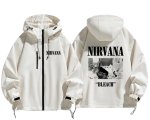 画像2: Nirvana Hooded Windbreaker (with Zip) Anorak blouson Jacket 　ユニセックス男女兼用ニルヴァーナジップアップウインドブレーカマウンテンパーカージャケットブルゾン (2)