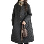 画像4: Padded down quilted long coat 中綿 ダウン キルティング ロングコートジャケット  (4)