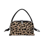 画像1: Leopard-print bowling-style tote/shoulder bag 　レオパードボウリングトートショルダーバッグ (1)