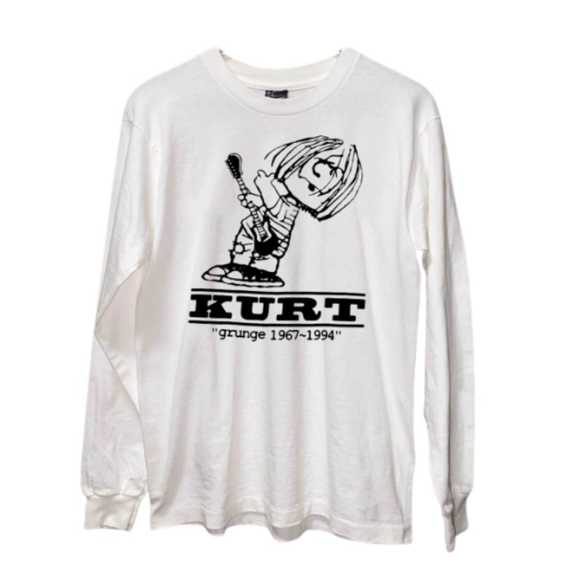画像1: Unisex Nirvana Vintage-Style Long-Sleeve T-Shirt　男女兼用ニルヴァーナ ヴィンテージスタイル 長袖Tシャツ  (1)