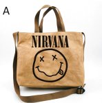 画像2: Nirvana Leather-Coated Kraft Paper Tote Shoulder Bag　ニルヴァーナレザーコーティングクラフト紙 トートショルダーバッグ (2)