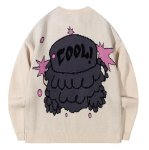 画像3: Hip-hop jacquard crew-neck sweater Knit  　ユニセックス 男女兼用ヒップホップジャガードラウンドネックセーター　ニット (3)