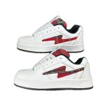 画像4: Unisex Checkered-Pattern Platform lace-up sneakers ユニセックス 男女兼用チェックポイント厚底 レザーレースアップスニーカー (4)