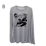 画像3: Unisex Nirvana Vintage-Style Graphic Long-Sleeve T-Shirt　男女兼用ニルヴァーナグラフィック ヴィンテージスタイル 長袖Tシャツ  (3)