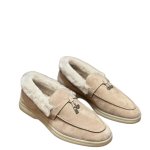 画像3: Faux-fur trimmed flat loafers　縁ファートリミングフラットローファー シューズ (3)