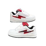 画像5: Unisex Checkered-Pattern Platform lace-up sneakers ユニセックス 男女兼用チェックポイント厚底 レザーレースアップスニーカー (5)