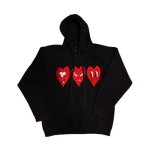 画像1: 3 heart hoodie Sweat Hoodie ユニセックス男女兼用 3ハートフーディ スウェット プルオーバー パーカー  (1)
