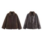 画像1: Reversible mouton-style half-coat Jacket リバーシブルムートンスタイルハーフコート ジャケット (1)