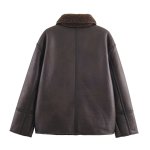 画像3: Reversible mouton-style half-coat Jacket リバーシブルムートンスタイルハーフコート ジャケット (3)