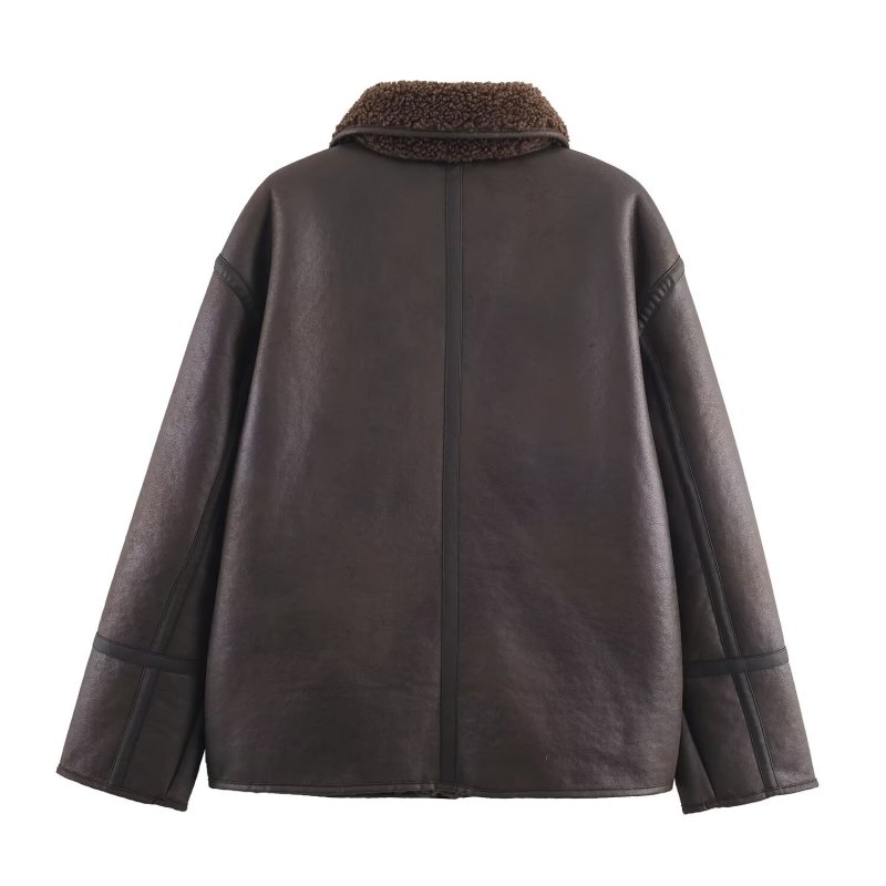 画像3: Reversible mouton-style half-coat Jacket リバーシブルムートンスタイルハーフコート ジャケット (3)