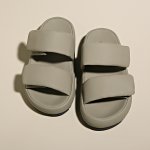 画像5: Velcro bread flip-flops casual cake sandals slippers ユニセックス 厚底 ベルクロ スポンジケーキ ダウン サンダルスリッパ (5)
